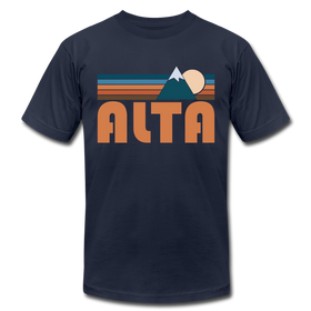 Alta, Utah T-Shirt - Retro Mountain Unisex Alta T Shirt - navy