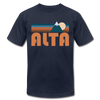 Alta, Utah T-Shirt - Retro Mountain Unisex Alta T Shirt - navy