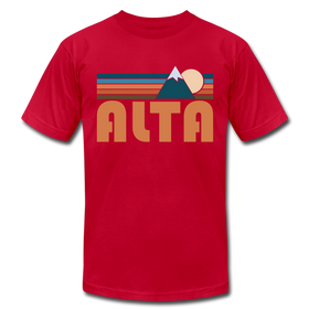 Alta, Utah T-Shirt - Retro Mountain Unisex Alta T Shirt - red