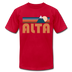 Alta, Utah T-Shirt - Retro Mountain Unisex Alta T Shirt - red