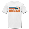 Alaska T-Shirt - Retro Mountain Unisex Alaska T Shirt - white