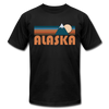 Alaska T-Shirt - Retro Mountain Unisex Alaska T Shirt - black