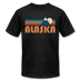 Alaska T-Shirt - Retro Mountain Unisex Alaska T Shirt - black