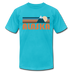 Alaska T-Shirt - Retro Mountain Unisex Alaska T Shirt - turquoise