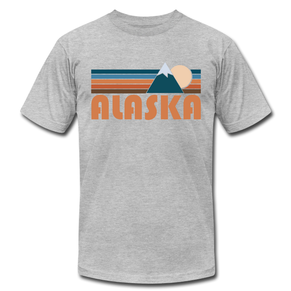 Alaska T-Shirt - Retro Mountain Unisex Alaska T Shirt - heather gray