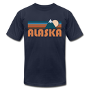 Alaska T-Shirt - Retro Mountain Unisex Alaska T Shirt - navy