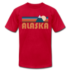 Alaska T-Shirt - Retro Mountain Unisex Alaska T Shirt - red