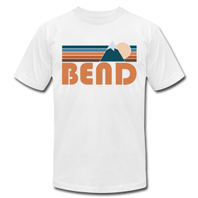 Bend, Oregon T-Shirt - Retro Mountain Unisex Bend T Shirt - white