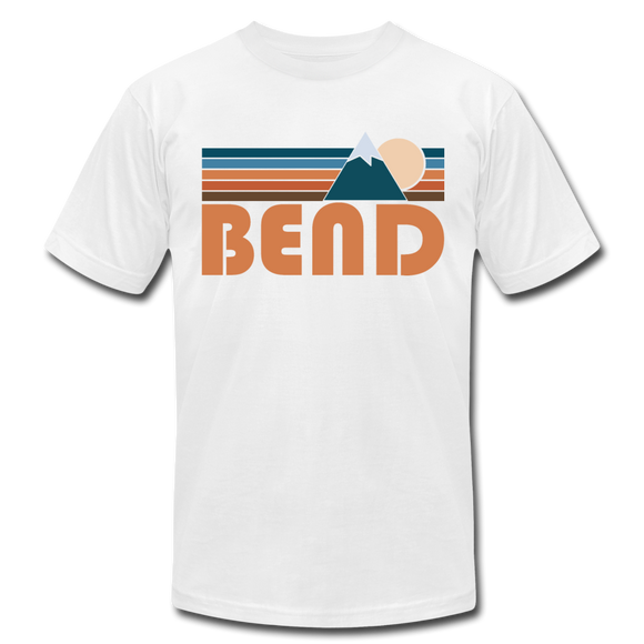 Bend, Oregon T-Shirt - Retro Mountain Unisex Bend T Shirt - white