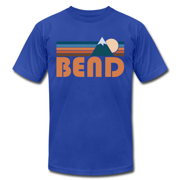 Bend, Oregon T-Shirt - Retro Mountain Unisex Bend T Shirt - royal blue