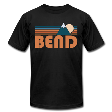 Bend, Oregon T-Shirt - Retro Mountain Unisex Bend T Shirt - black
