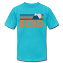 Bend, Oregon T-Shirt - Retro Mountain Unisex Bend T Shirt - turquoise