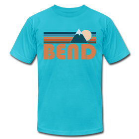 Bend, Oregon T-Shirt - Retro Mountain Unisex Bend T Shirt - turquoise