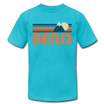 Bend, Oregon T-Shirt - Retro Mountain Unisex Bend T Shirt - turquoise