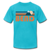 Bend, Oregon T-Shirt - Retro Mountain Unisex Bend T Shirt - turquoise