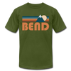 Bend, Oregon T-Shirt - Retro Mountain Unisex Bend T Shirt - olive