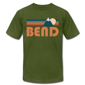 Bend, Oregon T-Shirt - Retro Mountain Unisex Bend T Shirt - olive