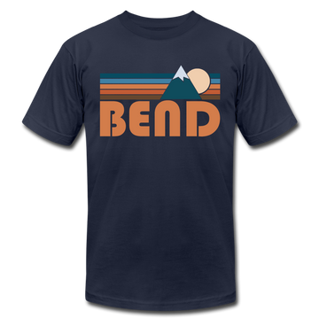 Bend, Oregon T-Shirt - Retro Mountain Unisex Bend T Shirt - navy