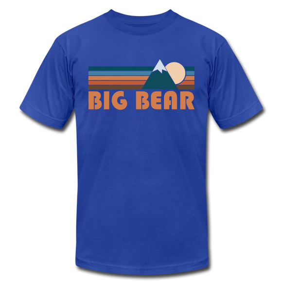 Big Bear, California T-Shirt - Retro Mountain Unisex Big Bear T Shirt - royal blue