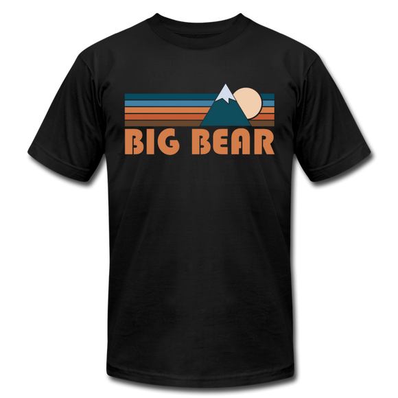 Big Bear, California T-Shirt - Retro Mountain Unisex Big Bear T Shirt - black