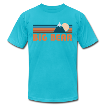 Big Bear, California T-Shirt - Retro Mountain Unisex Big Bear T Shirt - turquoise