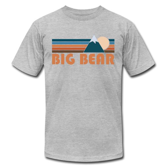 Big Bear, California T-Shirt - Retro Mountain Unisex Big Bear T Shirt - heather gray