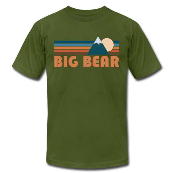 Big Bear, California T-Shirt - Retro Mountain Unisex Big Bear T Shirt - olive