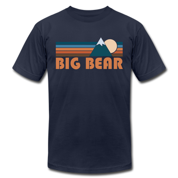 Big Bear, California T-Shirt - Retro Mountain Unisex Big Bear T Shirt - navy