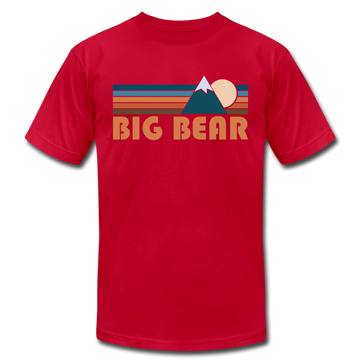 Big Bear, California T-Shirt - Retro Mountain Unisex Big Bear T Shirt - red