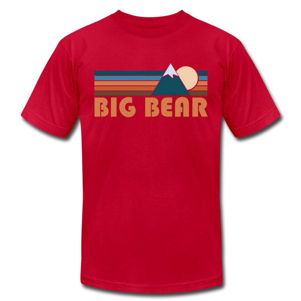 Big Bear, California T-Shirt - Retro Mountain Unisex Big Bear T Shirt - red