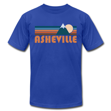 Asheville, North Carolina T-Shirt - Retro Mountain Unisex Asheville T Shirt - royal blue
