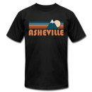 Asheville, North Carolina T-Shirt - Retro Mountain Unisex Asheville T Shirt - black