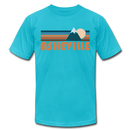 Asheville, North Carolina T-Shirt - Retro Mountain Unisex Asheville T Shirt - turquoise