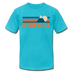 Asheville, North Carolina T-Shirt - Retro Mountain Unisex Asheville T Shirt - turquoise