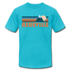 Asheville, North Carolina T-Shirt - Retro Mountain Unisex Asheville T Shirt - turquoise