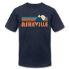 Asheville, North Carolina T-Shirt - Retro Mountain Unisex Asheville T Shirt - navy