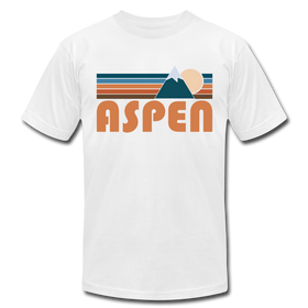 Aspen, Colorado T-Shirt - Retro Mountain Unisex Aspen T Shirt - white