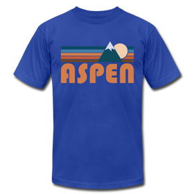 Aspen, Colorado T-Shirt - Retro Mountain Unisex Aspen T Shirt - royal blue