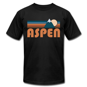 Aspen, Colorado T-Shirt - Retro Mountain Unisex Aspen T Shirt - black