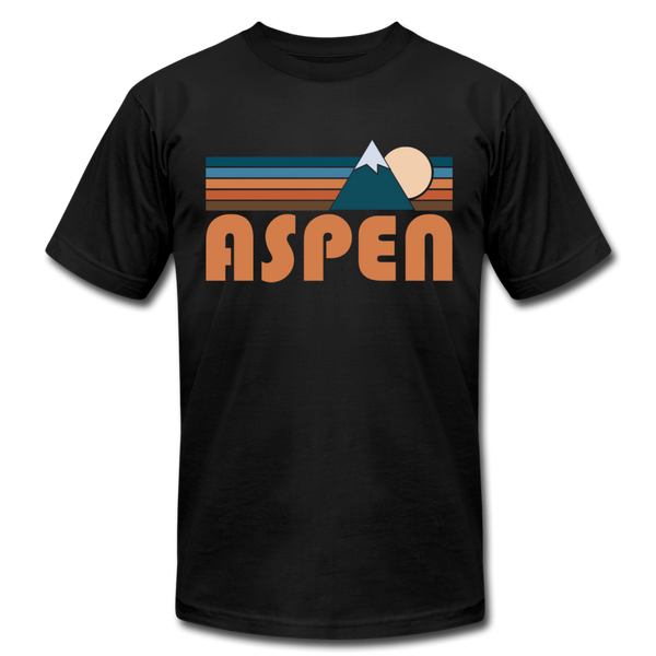 Aspen, Colorado T-Shirt - Retro Mountain Unisex Aspen T Shirt - black