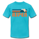 Aspen, Colorado T-Shirt - Retro Mountain Unisex Aspen T Shirt - turquoise