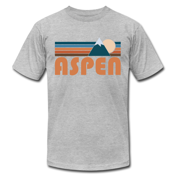 Aspen, Colorado T-Shirt - Retro Mountain Unisex Aspen T Shirt - heather gray