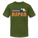 Aspen, Colorado T-Shirt - Retro Mountain Unisex Aspen T Shirt - olive