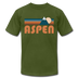 Aspen, Colorado T-Shirt - Retro Mountain Unisex Aspen T Shirt - olive