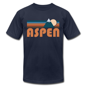 Aspen, Colorado T-Shirt - Retro Mountain Unisex Aspen T Shirt - navy