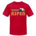 Aspen, Colorado T-Shirt - Retro Mountain Unisex Aspen T Shirt - red