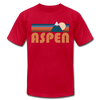 Aspen, Colorado T-Shirt - Retro Mountain Unisex Aspen T Shirt - red