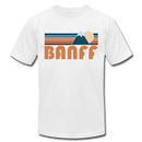 Banff, Canada T-Shirt - Retro Mountain Unisex Banff T Shirt - white