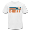 Banff, Canada T-Shirt - Retro Mountain Unisex Banff T Shirt - white