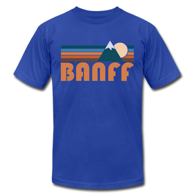 Banff, Canada T-Shirt - Retro Mountain Unisex Banff T Shirt - royal blue